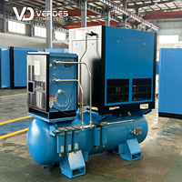 Compresseurs industriels VERDES 4 en 1 Compresseur à vis rotatif De Aire Machine 7,5kw 8 bar Compresseur à vis pour découpe laser