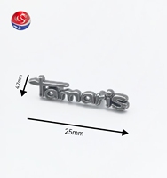 Accessoires de quincaillerie durables, lettres de logo personnalisées en alliage de zinc, étiquettes métalliques en nickel pour sacs à main en cuir