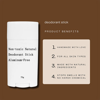 Bâton de déodorant anti-transpirant rechargeable avec emballage personnalisé Bâton de déodorant naturel pour femmes