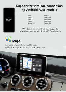 Không dây Apple Carplay & Android tự động giải mã gương liên kết hộp ngt5.0 Hệ thống tương thích Mercedes GLC 2015 2019 Radar Detector - Product Image 6