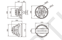 Speaker Koaksial Linear Neodymium 12 Inch 800W Kontinu 98dB 60-18000Hz 75mm Fiberglass Horn Stage Line Array G12C75H75XH