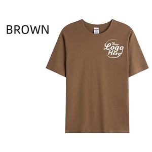 T-shirt en pur coton respirant de 190g pour hommes, chemise personnalisée à manches courtes et col rond avec impression publicitaire - Product Image 4