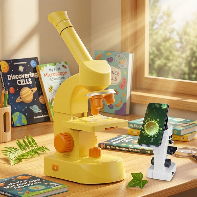 Cheap Student Educational Instrument Portable 800X Magnification Monocular Toy Microscope for Kids