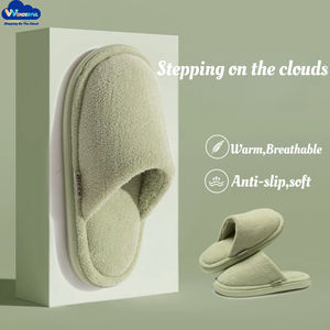Chaussons en peluche de coton pour femmes de haute qualité, automne-hiver, intérieur, chambre à coucher, avec désodorisant antibactérien et antidérapant - Product Image 6