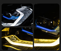 Phare avant de voiture pour Volkswagen Golf MK7 2013-2017, style G22, lentille LED bicolore, pièces de mise à niveau DRL