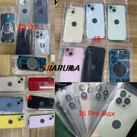 Verre arrière avec anneau magnétique préinstallé pour iPhone 16 15 14 Plus Pro Max, coque arrière, châssis, cadre, plaque métallique