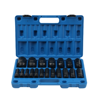 1/2 "19 pièces jeu de douilles à impact profond 8-36MM douilles robustes pour atelier voiture Auto camion réparation outils à main