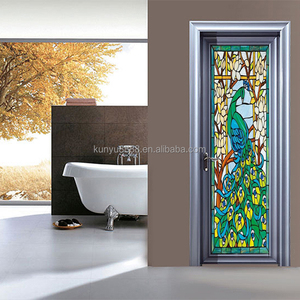 Decoración de Pared o Ventana de Vidrio Tiffany Hecha a Mano con Diseño de Pavo Real, Sólida, de 17 mm de Grosor, Personalizable - Product Image 6