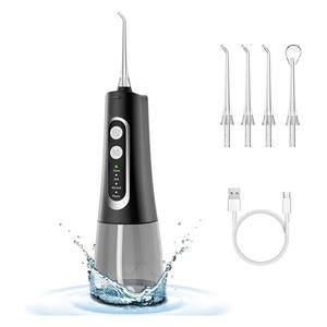 Da viaggio portatile ricaricabile IPX7 acqua impermeabile dentale Flosser bocca elettrica guardia pulito Pack con bocca Doucher nero - Product Image 2