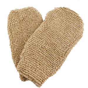Eco Friendly Natural Hemp Exfoliating Bath Mitt Glove Sponge And Scrubbing Hemp Glove For Body Scrubber Bath Shower Gloves Mitt