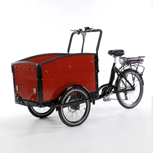 جديد نموذج bakfiets دراجة ثلاثية العجلات رخيصة دراجة البضائع الكهربائية للبيع