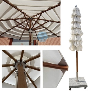 Parapluie extérieur professionnel en aluminium imperméable à l'eau 6-<span class=keywords><strong>Parasol</strong></span> classique de style pliant laminé pour une utilisation dans la cour - Product Image 6