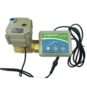 New Technolog DN25 brass valve with Water Leak Detection Sensor with Alarm