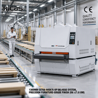Machine à poncer le bois à bande large HICAS HC-R-RP |   630/1000/1300mm pour meubles en bois massif contreplaqué |   56,7 kW CE
