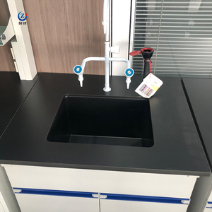 Laboratuvar dolabı Pp lavabo üçlü musluk çelik ve ahşap yüksek kaliteli mutfak laboratuvar dolabı - Product Image 5