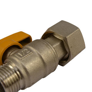 Robinet à bille manuel en laiton 4/6 points, filetage interne/extérieur, pour gaz, charbon, gaz naturel, chauffe-eau, interrupteur, vanne de chauffe-eau - Product Image 1