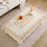 Nappe de table moderne personnalisable en PVC imperméable, résistante à l'huile, facile à nettoyer, avec motif géométrique gaufré or
