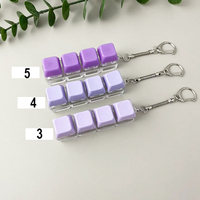 Porte-clés LED en acrylique personnalisé avec logo, touches de clavier avec interrupteurs à pression et fonction fidget clicker