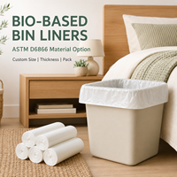 Sacs poubelles personnalisés en PE, grande capacité, robustes, pour chambre à coucher, résistants aux fuites, durables, extra épais, faciles à lier, approvisionnement en vrac, couleur et taille personnalisées