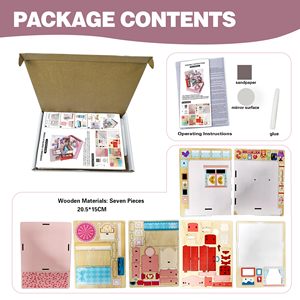 Kits de construction de <span class=keywords><strong>maison</strong></span> de poupée miniature en bois 3D DIY, adorable chambre rose, mini-<span class=keywords><strong>maison</strong></span> puzzle, décoration artisanale pour la <span class=keywords><strong>maison</strong></span> - Product Image 6