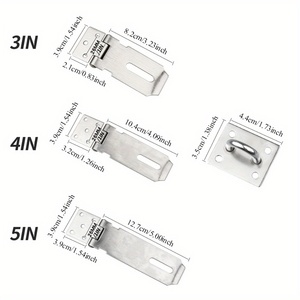 Thép Không Gỉ Hiện Đại An Toàn Bọc Khóa Tủ Hasp Với Pin Khóa Xử Lý Và Cửa Trượt Vít Cài Đặt - Product Image 4