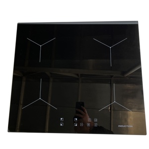 Cocina de vidrio de cerámica negra de 4mm, 6mm de alta temperatura personalizada para cocina de inducción y estufa de gas - Product Image 1