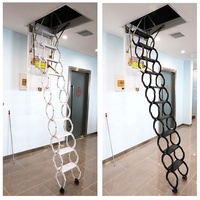 Escalier de grenier mural rétractable automatique intelligent, escalier extensible en aluminium pour usage domestique, extérieur et appartement