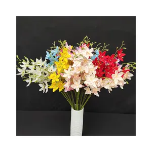 Fleurs artificielles d'enterrement, manche de carton, fleurs artificielles en plastique