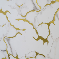 Panneau mural en feuille de marbre écologique imperméable ignifuge UV haute densité 1,22x2,44m personnalisable pour les murs intérieurs