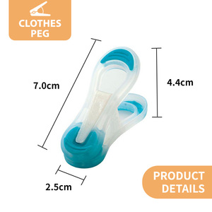 18 unids/bolsa de plástico Clip de <span class=keywords><strong>ropa</strong></span> de color 7,0 cm pinzas de <span class=keywords><strong>ropa</strong></span> clavijas con de plástico Primavera de no oxidado poderoso - Product Image 3