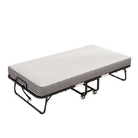 Vente en gros fabricant : Lit pliant convertible en canapé, avec matelas épaissi et structure en treillis d'acier détachable, rotatif, pour la maison et la sieste, modèle d'exportation