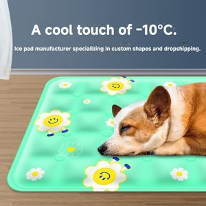 Almohadilla de enfriamiento para mascotas antifugas impermeable de PVC + Gel refrigerante de primera calidad para verano, varios tamaños con estilo moderno, entrega rápida - Product Image 4