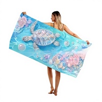 Cross-border New Arrivals 's Hottest Summer Beach Towels-Ocean Style Printed Pattern Quick-Drying Soft Skin-Friendly Beach