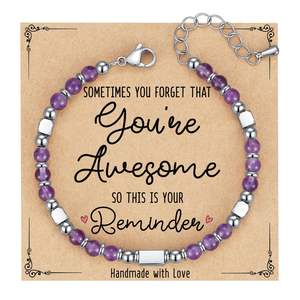 2024 Regalos de graduación Tiny Gemstone Graduation Bracelet Kindergarten 5th 8th Grade High School College Graduation Gifts - Product Image 3