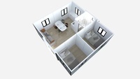 Abri de jardin isolé préfabriqué, studio de jardin, bureau modulaire moderne, design résistant aux intempéries, installation facile