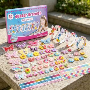 Wholesale Girls DIY Headband Set Hair <b>Clips</b> Pins <b>Bow</b> Ribbon Gem Sticker Craft Activity Holiday Favor Supplier Box - Product Image 4