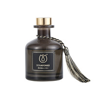 Bouteille en verre noir ronde vide de 100 ml, 150 ml, 200 ml pour diffuseur de parfum à bâtonnets d'aromathérapie avec bouchon