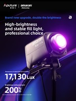 [Nouveau modèle] /Aitushi pour Aimengla Ray 360c Lumière d'ambiance vidéo en direct pleine couleur 360W