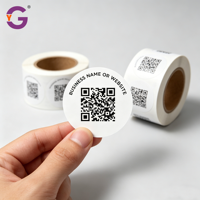 Etiquetas Adhesivas de Vinilo Impermeables con Código QR Personalizado, Etiqueta con Logotipo para Embalaje de Botellas, Etiqueta con Código de Barras Personalizada para Negocios