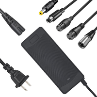 Chargeur Rapide Universel 48V 54.6V 2A pour Vélo Électrique, Batterie Lithium 48V, Monoroue, Scooter Électrique et Rad Power