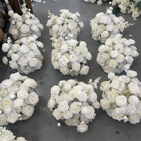 IFG Nouveau Design Petit 35cm Diamètre Boule De Fleur Blanche Arrangement De Centres De Mariage