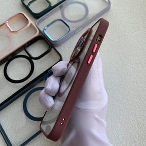 Funda de teléfono magnética transparente con protección de lente de anillo de Metal brillante para iPhone 16 15 Pro 14 Plus 13 Pro Max con embalaje - Product Image 2