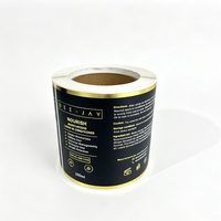 Étiquettes autocollantes en vinyle imperméable haut de gamme personnalisées avec estampage à chaud en feuille d'or pour cosmétiques, shampooings et parfums