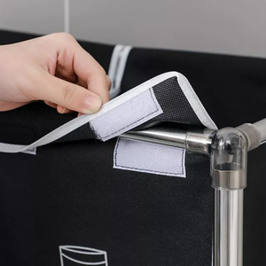 Factory Custom Steel & Oxford Fabric Waterproof Strong Load-Bearing Laundry Hamper <b>for</b> <b>Bathroom</b> and Bedroom Clothing Storage - Product Image 3