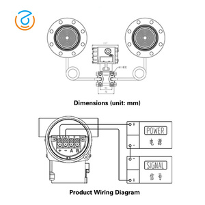 Thông minh thông minh khác biệt áp lực điện dung cấp <span class=keywords><strong>Transmitter</strong></span> cơ hoành đóng xe tăng đôi Mặt bích cấp đo - Product Image 6