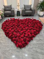 Mur de fleurs artificielles en tissu de soie, roses personnalisables, fabriquées à la main, écologiques, décoration intérieure/extérieure pour la fête des mères