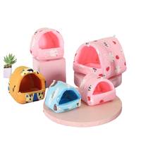 Nouveau Nid pour Animaux de Compagnie en Feutre 100% Coton, Motif Ours Polaire Doré, Chaud et Tendance pour l'Hiver - Design Adorable