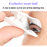 2 paires de cils magnétiques de haute qualité, sans colle, bande de fil de coton, faux cils magnétiques de style naturel.