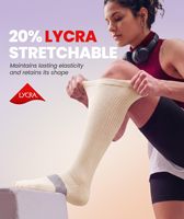 Chaussettes de compression graduée 20-30 mmHg avec logo personnalisé, chaussettes de sport de haute qualité en jacquard, évacuation de l'humidité, chaussettes de compression pour la course à pied