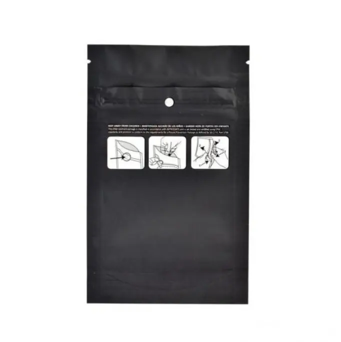 Black mylar packaging plastic bag repeatedly sealed zipper mylar bags standing food bags mylar custom printing logo Plastic Pack